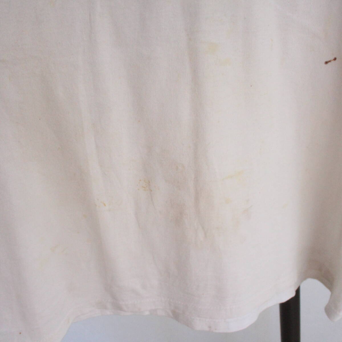 K451 90sビンテージ USA製 プリント 半袖Tシャツ■1990年代製 表記XLサイズ ホワイト 白 7UP 古着 アメカジ イラスト バックプリントの画像9