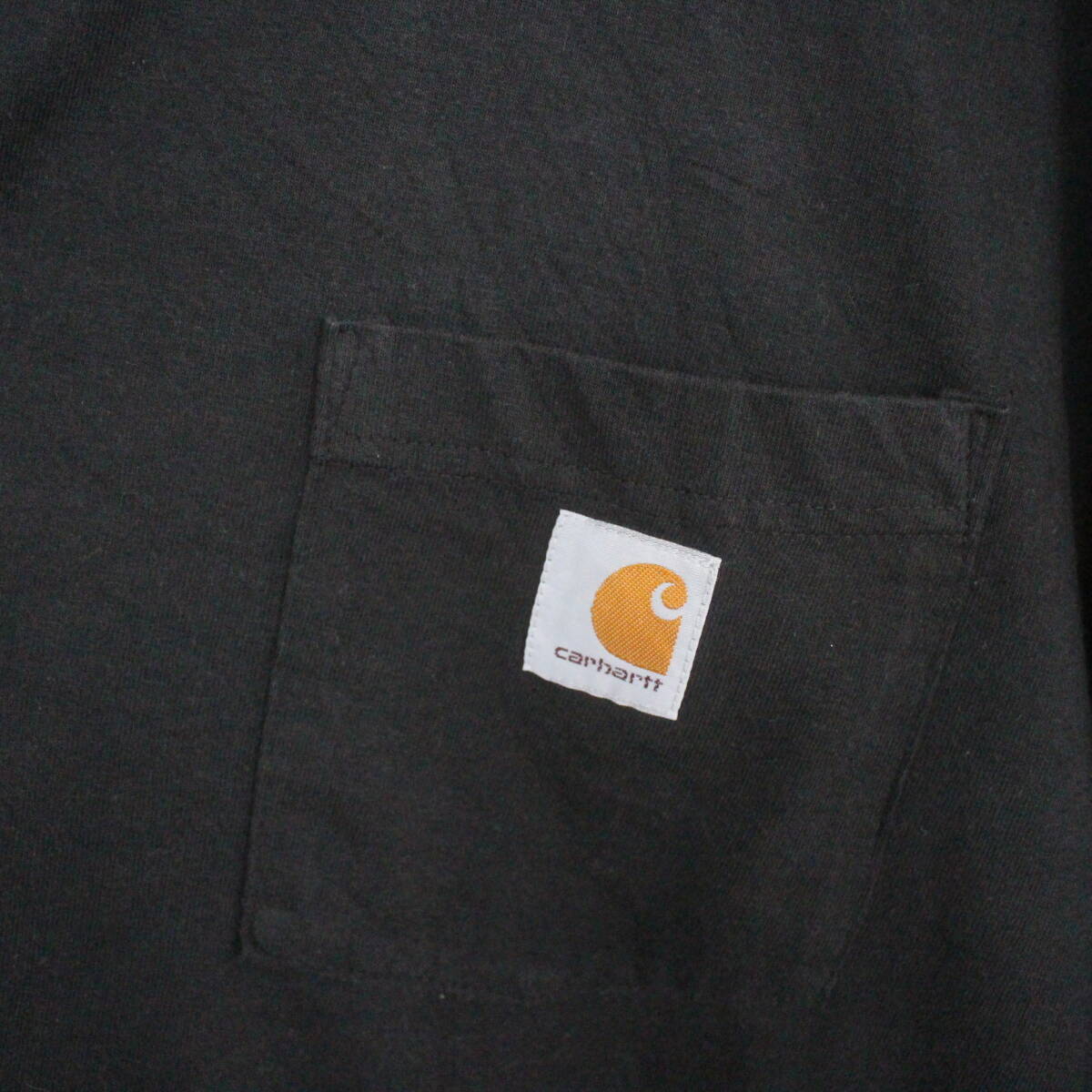 G337 2000年代製 カーハート Carhartt ポケットTシャツ BLK■00s 表記XLサイズ 黒 ブラック アメカジ ストリート ビッグサイズ ワーク 90s_画像5