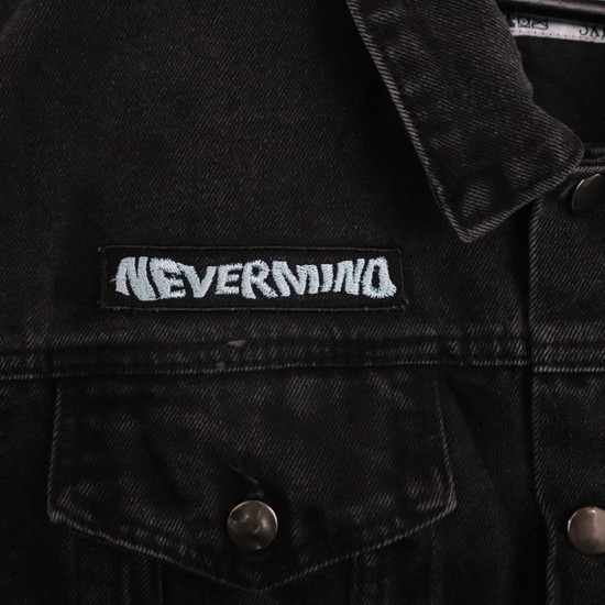 I159 2000年代製 NIRVANA デニムジャケット■00s 表記3XLサイズ ブラック 黒 NEVERMIND バンド ロック アメカジ ストリート 古着 古着卸の画像7