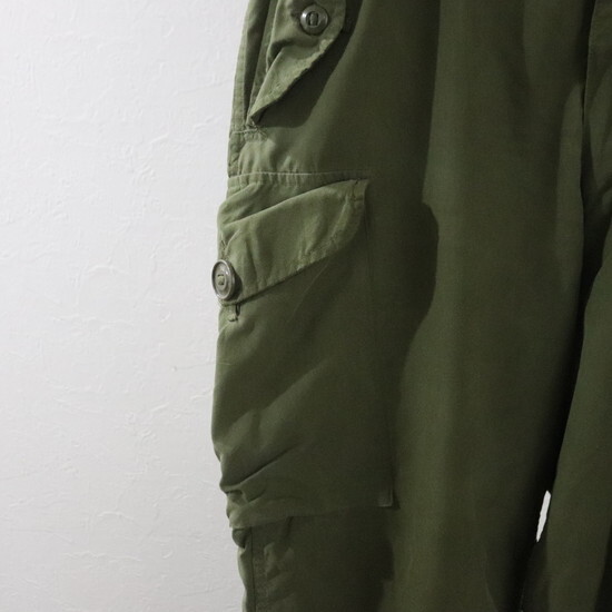 C278 80s Vintage Canada армия милитари брюки-карго #1980 годы производства надпись M размер зеленый American Casual Street античный б/у одежда .90s