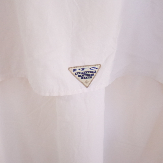 a233 2000年代製 Columbia コロンビア 半袖フィッシングシャツ■00s 表記3XLサイズ 白 ホワイト PFG アメカジ ストリート 古着 古着卸 90sの画像3