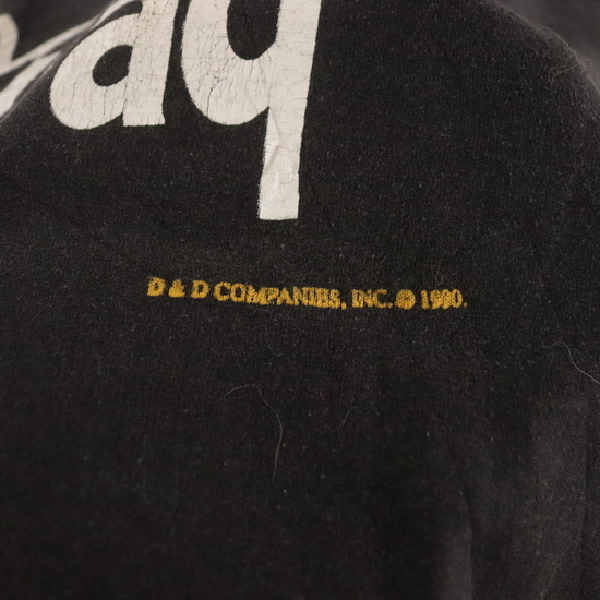 a240 90sビンテージ USA製 JERZEES ジャージーズ 半袖プリントTシャツ■1990年代製 表記Lサイズ 黒 ブラック イーグル 古着 アメカジ 80s の画像4