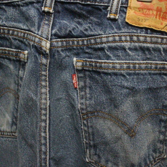 J322 2000年代製 LEVIS 517デニムパンツ■00s 表記サイズW33インチ ブーツカット Gパン アメカジ リーバイス 古着 古着卸 80s 90sの画像4