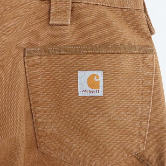 g79 2000年代製 Carhartt ダックパンツ■00s XLサイズぐらい ダブルニー ワーク カーゴパンツ ブラウン カーハート アメカジ 古着 古着卸_画像3