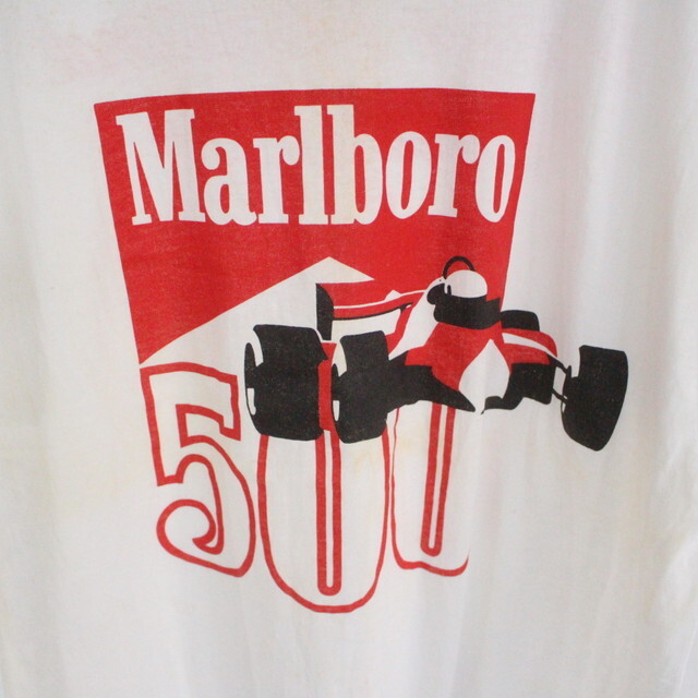 A452 80sビンテージ MEPALLION リンガーTシャツ■1980年代製 表記XLサイズ USA製 Marlboro ホワイト マルボロ アメカジ 古着 古着卸 70sの画像5