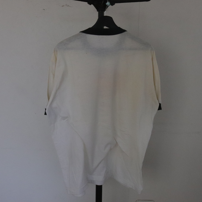 W345 80sビンテージ MJSOFFE リンガーTシャツ USA製■1980年代製 表記XLサイズ 白 ホワイト アメカジ ストリート レトロ 古着 古着卸 激安_画像2