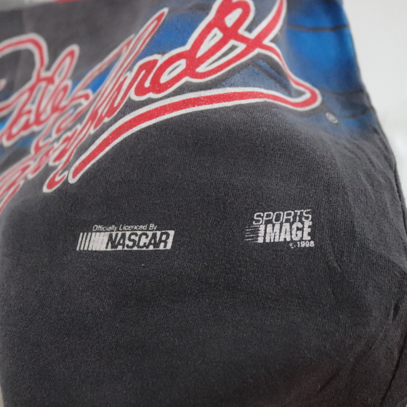 B295 90sビンテージ レーシング 半袖プリントTシャツ■1990年代製 約Mサイズ BURGERKING NASCAR アメカジ デイルJr 古着 古着卸 オールドの画像6