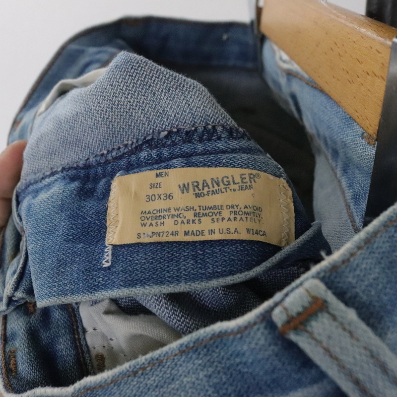 I408 70sビンテージ USA製 Wrangler ラングラー デニムパンツ■1970年代製 表記30インチ ブーツカット SCOVILL アメカジ ストリート 古着卸_画像3