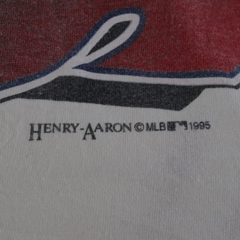 V444 90sビンテージ MLB インディアンス 半袖プリントTシャツ■1990年代製 約Mサイズ ホワイト 白 アメカジ ストリート ゲーム 古着卸 古着の画像7