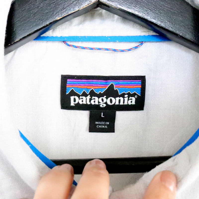 h68 2000年代製 patagonia パタゴニア 52125 長袖カヨラルゴシャツ■00s 表記Lサイズ ブルー 青 アメカジ ストリート 古着 古着卸 オールドの画像3