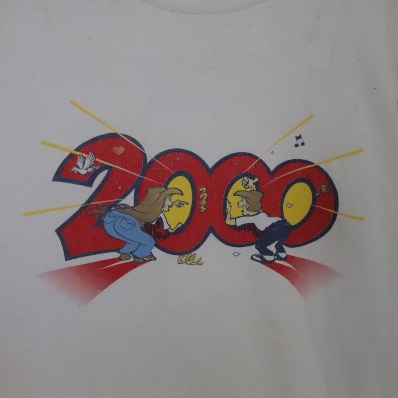 h86 2000年製ビンテージ HUMEUR 半袖プリントTシャツ■00s 表記XLサイズ 白 ホワイト アメカジ ストリート 古着 古着卸 オールド 激安 希少_画像5