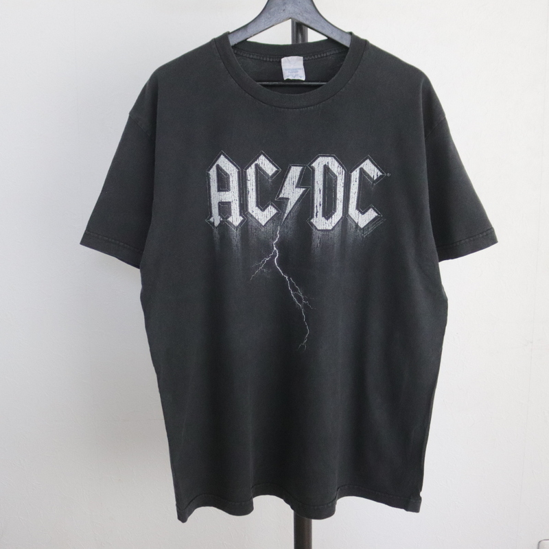 i82 2000年代製 AAA ACDC 半袖プリントTシャツ■00s 表記Lサイズ 黒 ブラック ロックT バンドT アメカジ ストリート 古着 古着卸 オールドの画像1