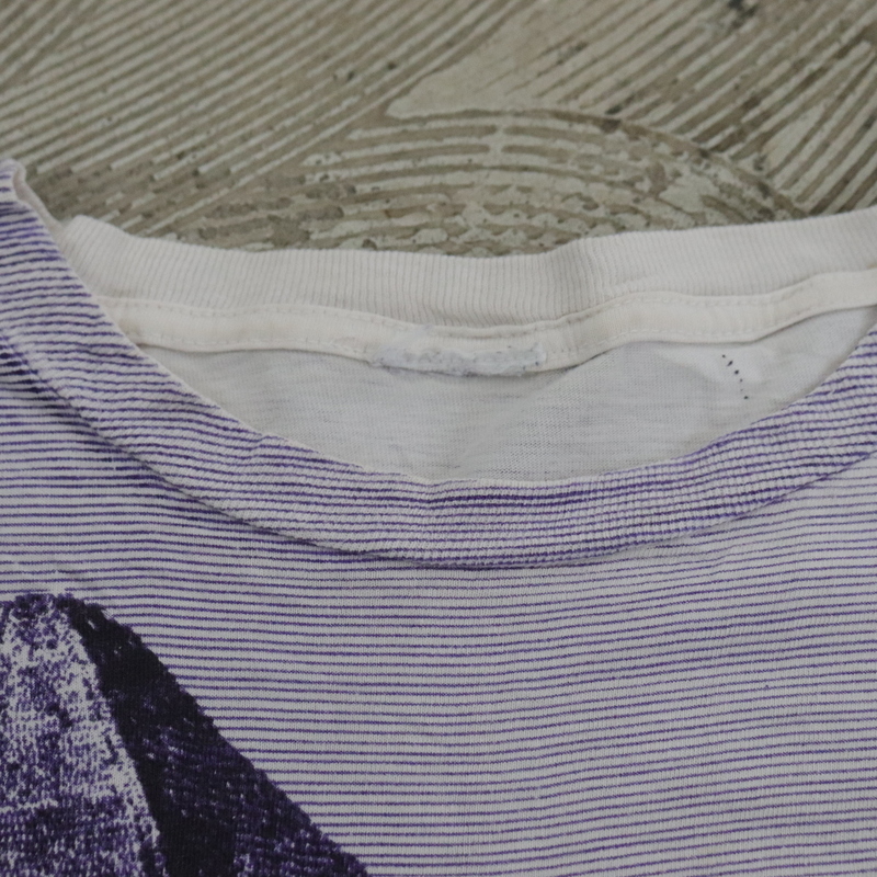 i92 90sビンテージ 半袖Tシャツ■1990年代製 約XLサイズ ピラミッド ルクソール スーベニア 紫 白 ホワイト 古着 アメカジ 全面プリント の画像3