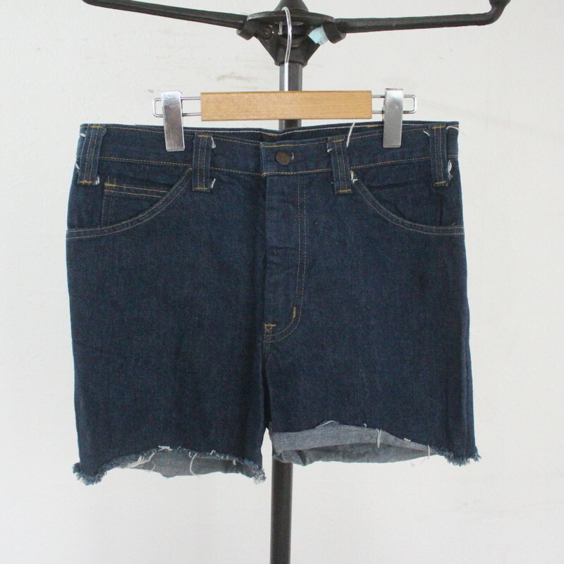L428 70s Vintage GWG Denim cut off шорты неиспользуемый товар TALON молния #1970 годы производства надпись 32 дюймовый шорты б/у одежда .60s