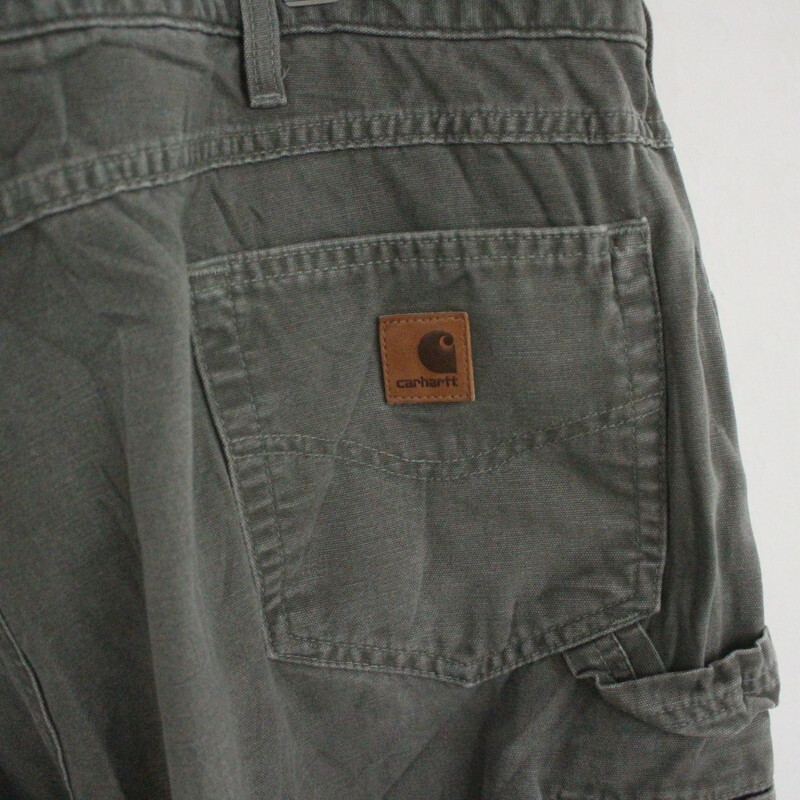 L463 2000年代製 carhartt カーハート ダック ペインターパンツ■00s 表記44インチ グリーン 緑 DMS ワーク アメカジ ストリート 古着卸の画像5