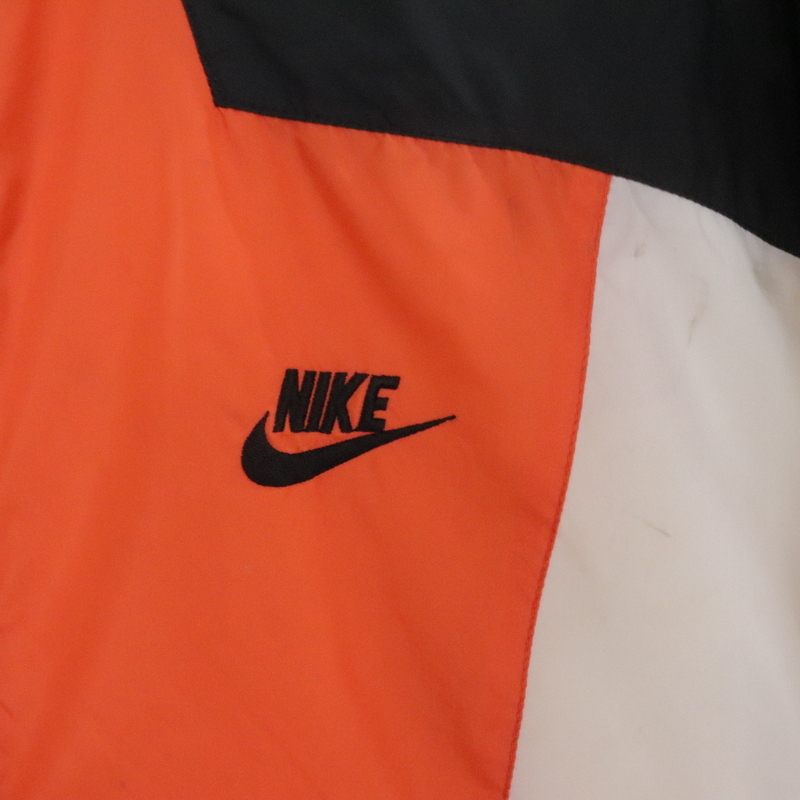 L488 90s Vintage NIKE Nike многоцветный нейлон жакет #1990 годы производства L размер примерно orange American Casual Street б/у одежда .80s