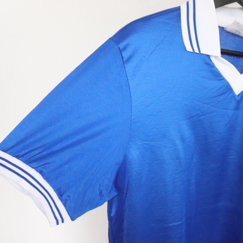 Z302 80sビンテージ HIGH5 半袖サッカーシャツ USA製■1980年代製 表記Mサイズ ブルー アメカジ ストリート アンティーク 古着卸 激安 90sの画像4