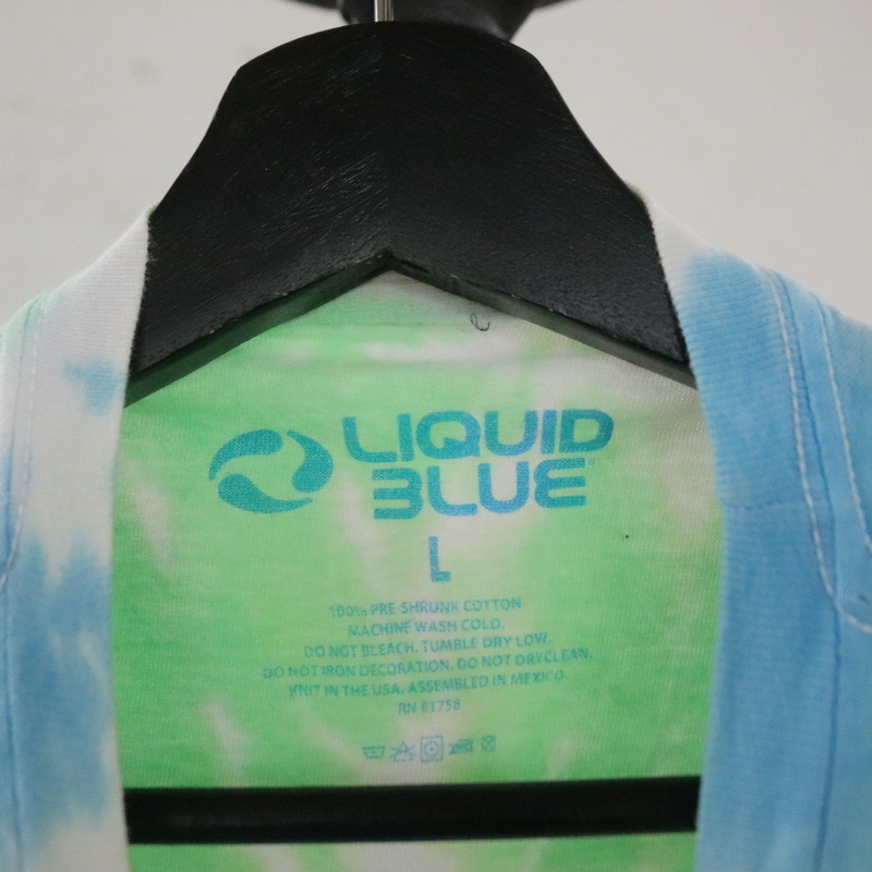 Z352 2000年代製 LIQUIDBLUE 半袖Tシャツ PINKFLOYD■00s 表記Lサイズ 古着 アメカジ ストリート タイダイ バンド ロック ピンクフロイド_画像3