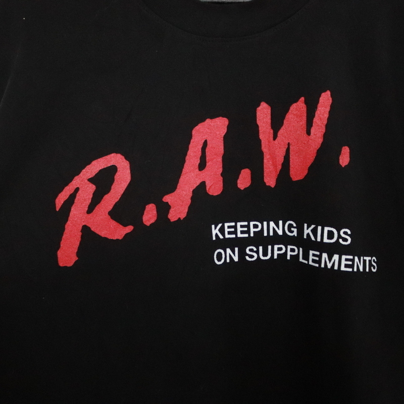 D453 2000年代製 R.A.W. 半袖プリントTシャツ USA製■00s 表記Lサイズ 黒 ブラック アメカジ ストリート 古着 古着卸 オールド 激安 希少_画像6