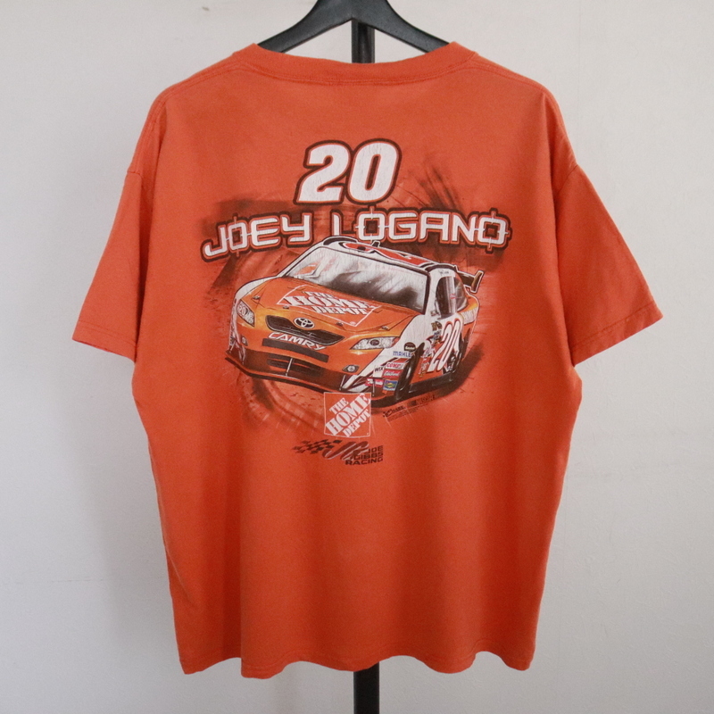 D461 2000年代製 HASE 半袖Tシャツ レーシング■00s 表記Lサイズ NASCAR 古着 アメカジ ストリート オレンジ 90s 80s 70s 60s JOEYLOGAND_画像2