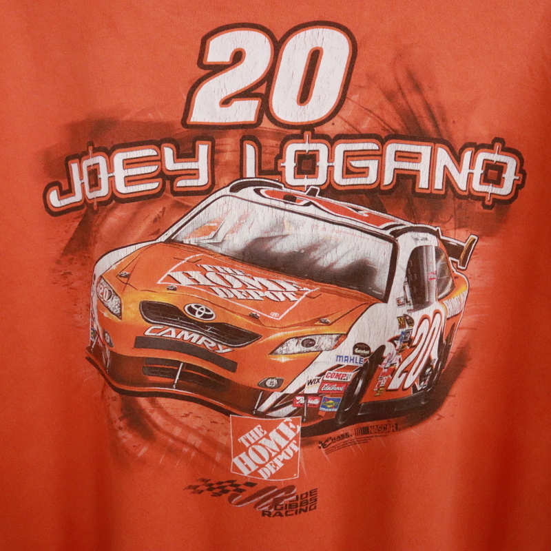 D461 2000年代製 HASE 半袖Tシャツ レーシング■00s 表記Lサイズ NASCAR 古着 アメカジ ストリート オレンジ 90s 80s 70s 60s JOEYLOGAND_画像3