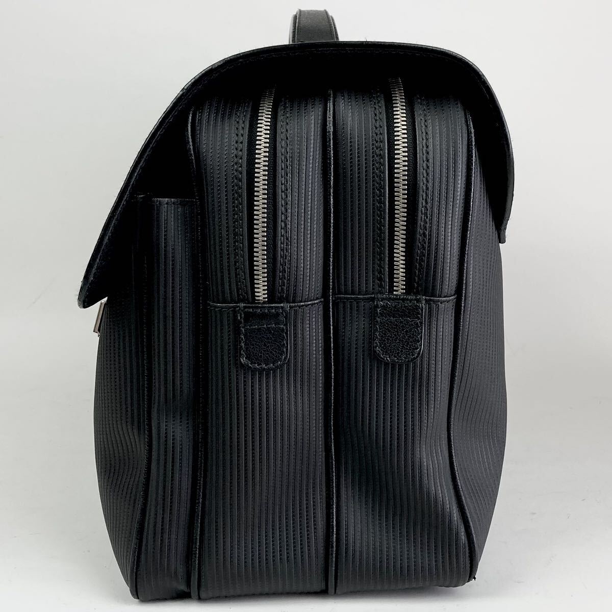 美品 BVLGARI ブルガリ ミレリゲ ビジネスバッグ ブリーフケース メンズ トート PVC レザー 革 ブラック 黒 A4収納 1円 書類 カバン 鞄の画像4