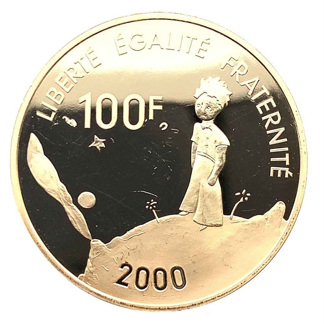 2000 フランス 星の王子さま金貨 22金 17g イエローゴールド_画像2