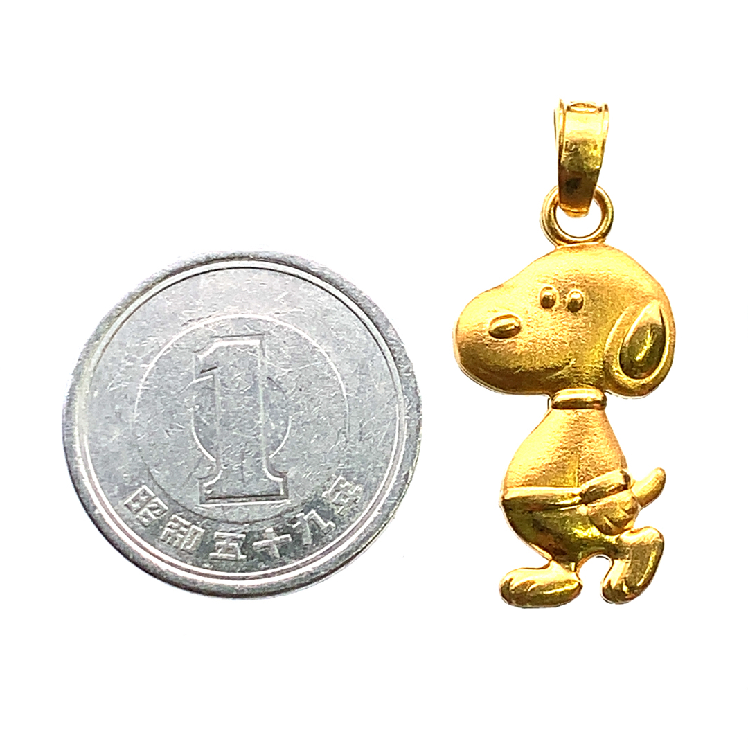  スヌーピー ペンダント 24金 純金 4.5g イエローゴールド コレクション アンティークコイン Goldの画像3