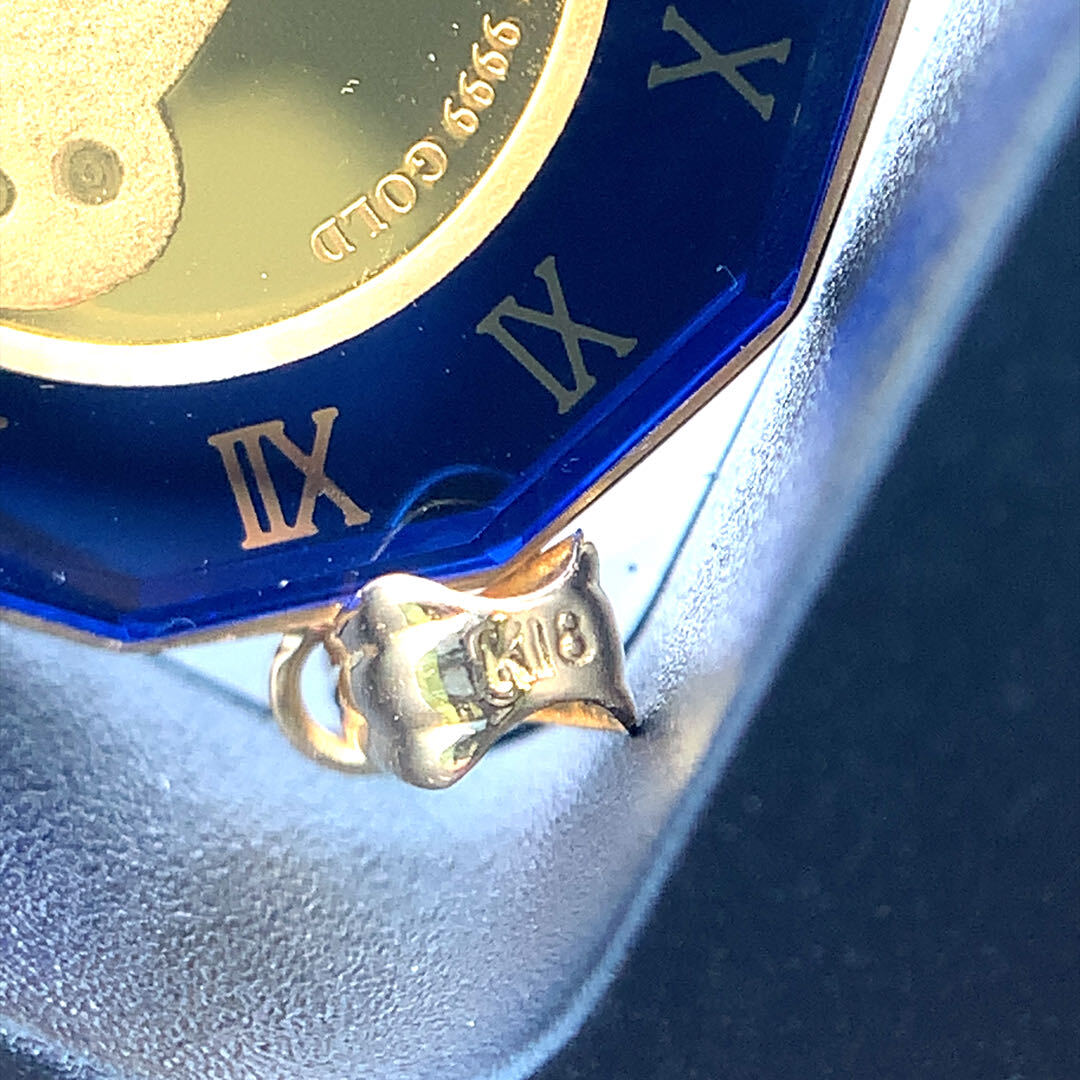 フクロウ 金貨 ツバル 2009年 K18/24 純金 4.9g 1/25オンス コイントップ イエローゴールド コレクション Gold 保護ガラス付き