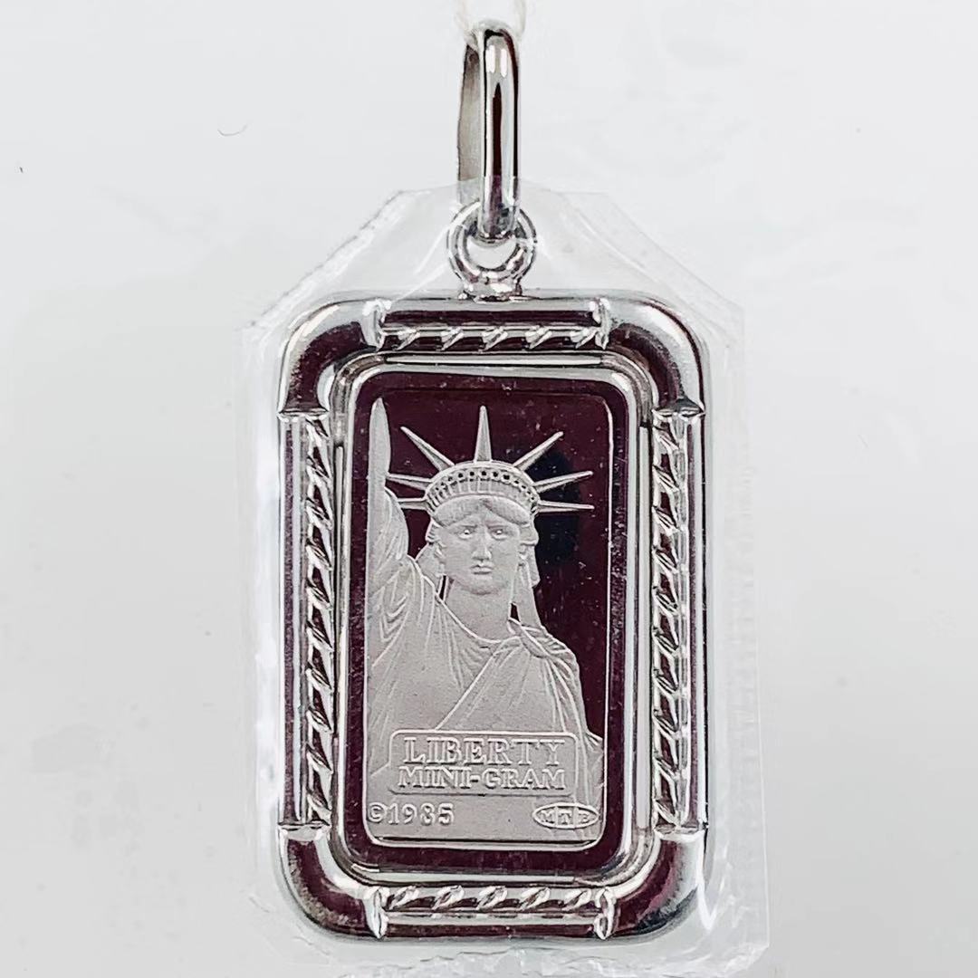 [ new goods ] beautiful goods Liberty platinum rectangle free woman god America 1985 year coin top collection simple platinum 850 / 9995 2.5g beautiful goods 