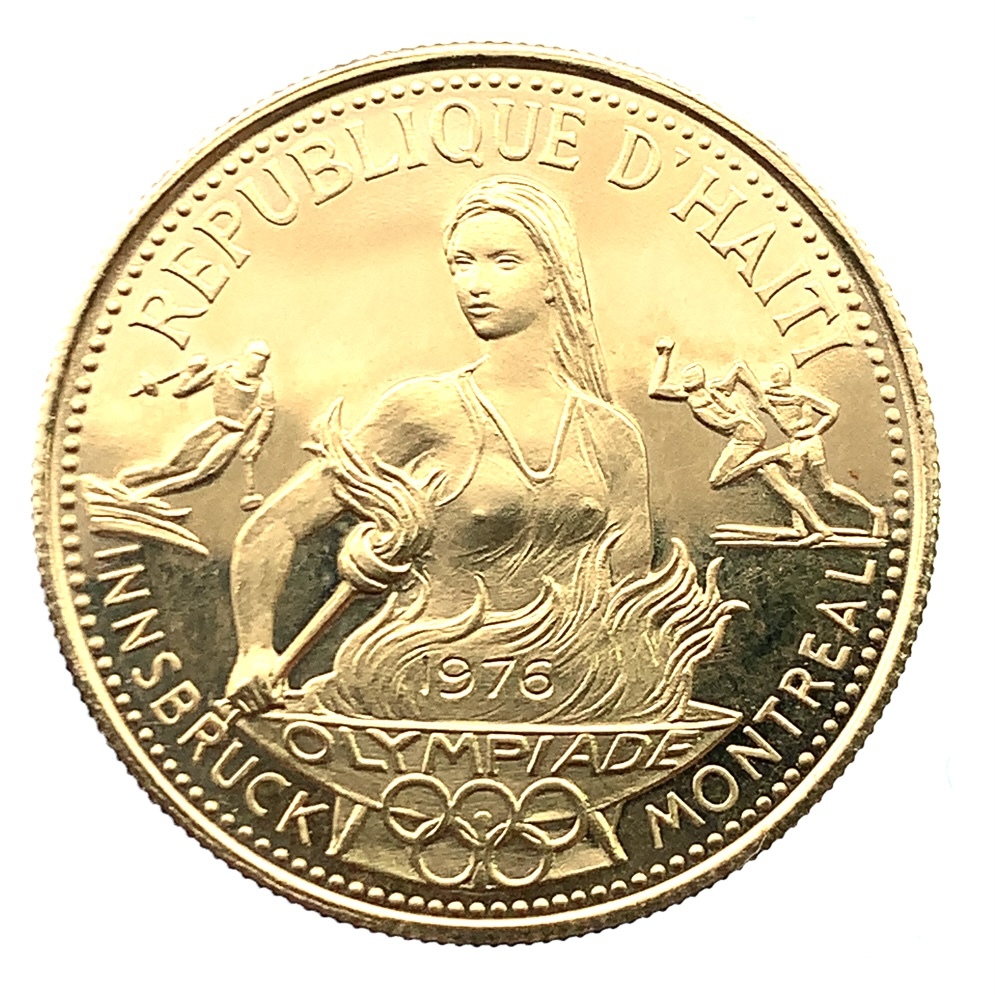 ハイチ 500グルド金貨 オリンピック 1974年 21.6金 6.4g コイン イエローゴールド コレクション Gold 美品