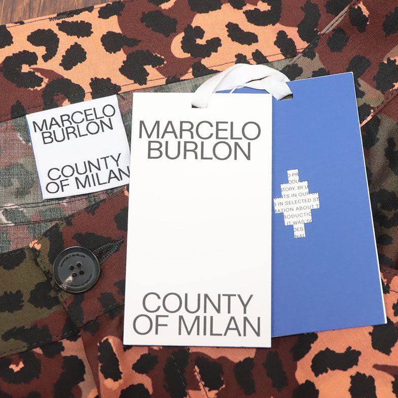 1円/23SS/MARCELO BURLON/46サイズ/パンツ CMCA190S23FAB001 ANIMALIER WOOL ヒョウ アニマル柄 イタリア製 新品/茶色/ブラウン/ib458/の画像7