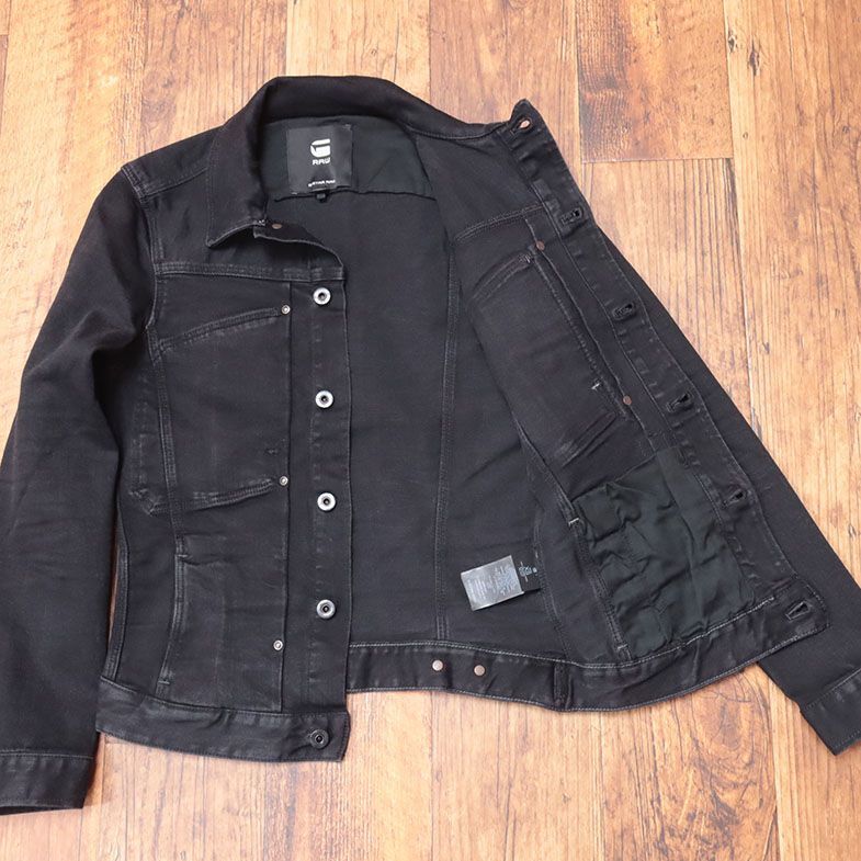 1円/G-STAR RAW/XSサイズ/Gジャン SCUTA POP SLIM JKT D15764-8479 ウォッシュ加工 アメカジ サーフ 新品/黒/ブラック/ia138/の画像5