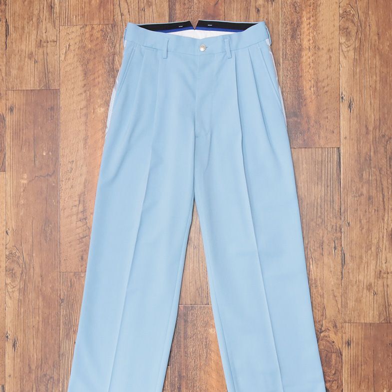 1 jpy / spring summer /KOCHE/44 size / wide slacks pants stretch comfortable mesh side chapter two tuck Italy made new goods / light blue / light blue /id151a/