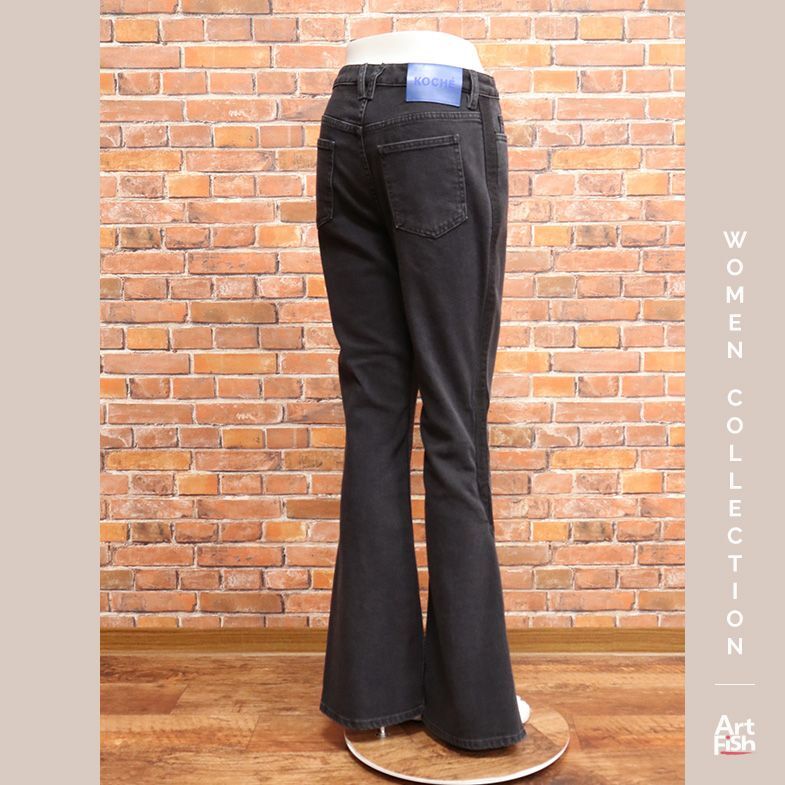 1 jpy / spring summer /KOCHE/IT36 size /SK3LA0009 slit flair Denim pants Italy made imported car koshe new goods / gray /iy343/