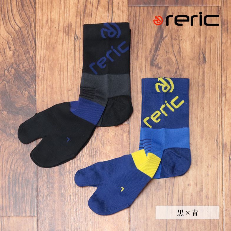 1 иен /reric/M(23-26cm)/2 пар комплект носки .. дезодорация пара шея устойчивость * tabi type рейсинг носки велоспорт мужской новый товар / чёрный × синий /hf210/