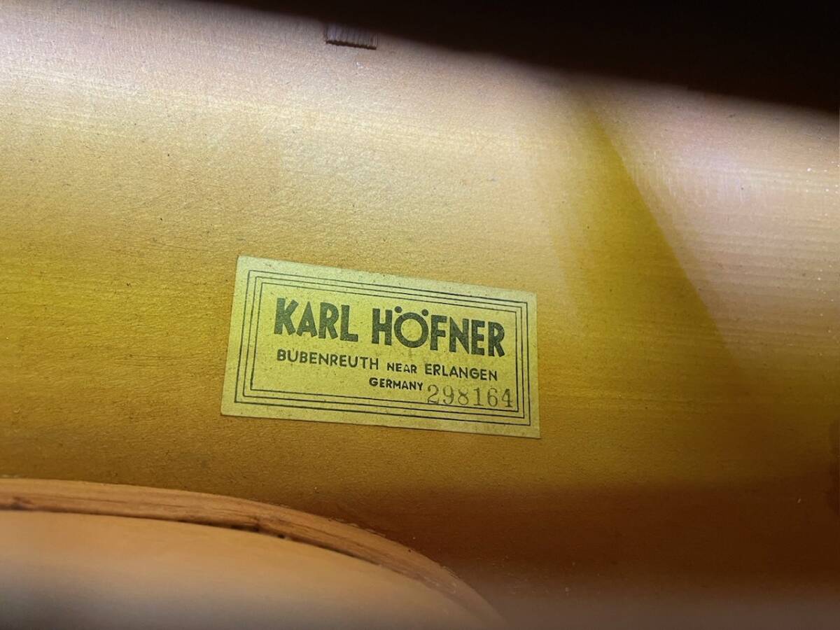  contrabass [ musical instruments shop exhibition ] Germany made Karl Hofner 4/4 size serial No.298164 complete service completed! very profitable price ..! auction limitation.!