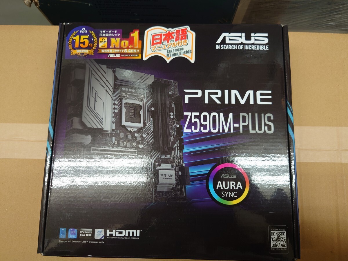 【新品・未開封】「 ASUS PRIME Z590M-PLUS 」 LGA 1200 Intel M-ATX 第10 11 世代 RGB マザーボードの画像1