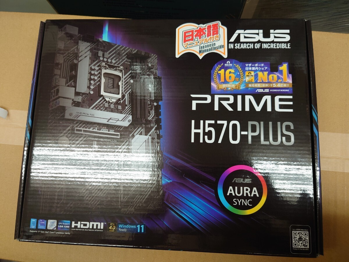 【新品・未開封】「 ASUS PRIME H570-PLUS 」 LGA 1200 Intel ATX 第10 11 世代 マザーボードの画像1