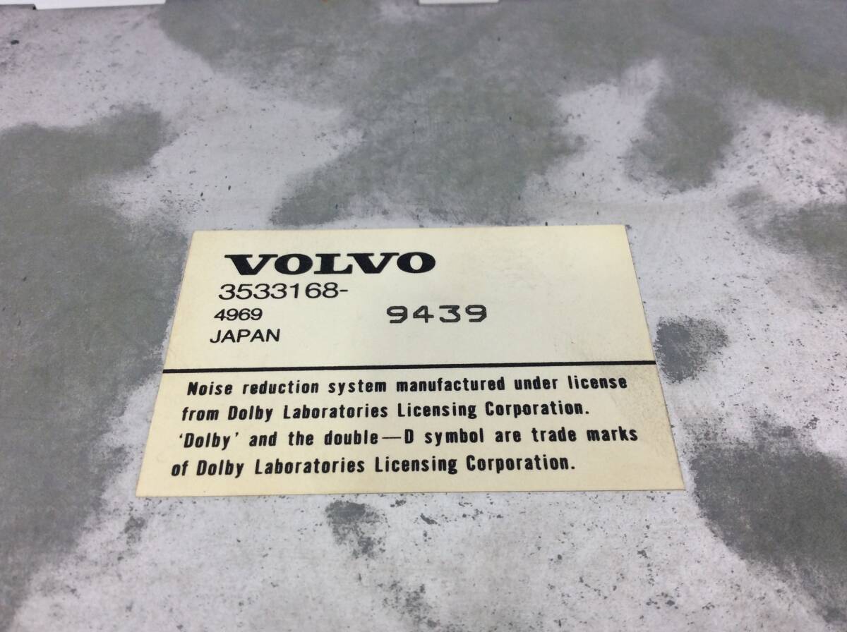 VOLVO CR-834 ボルボ 940 オーディオ カセットデッキ ※動作未確認　【D-03】_画像2