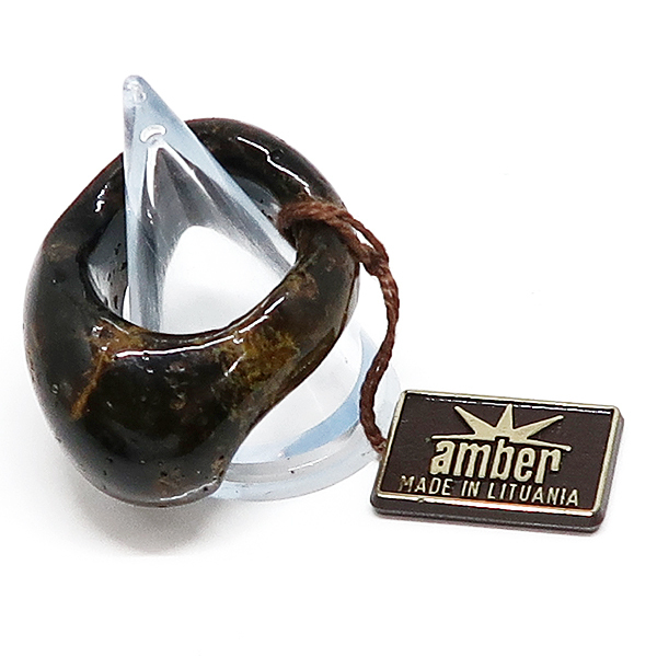 人気新品 DKG☆ 11458円 未使用 くり抜き 琥珀 アンバー amber 美品 アンバー、琥珀