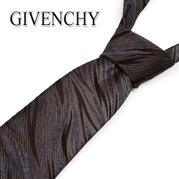 1円～ ★DKG NT16★ GIVENCHY MONSIEUR ジバンシー ネクタイ 茶 ジバンシィ ジバンシーネクタイの画像1