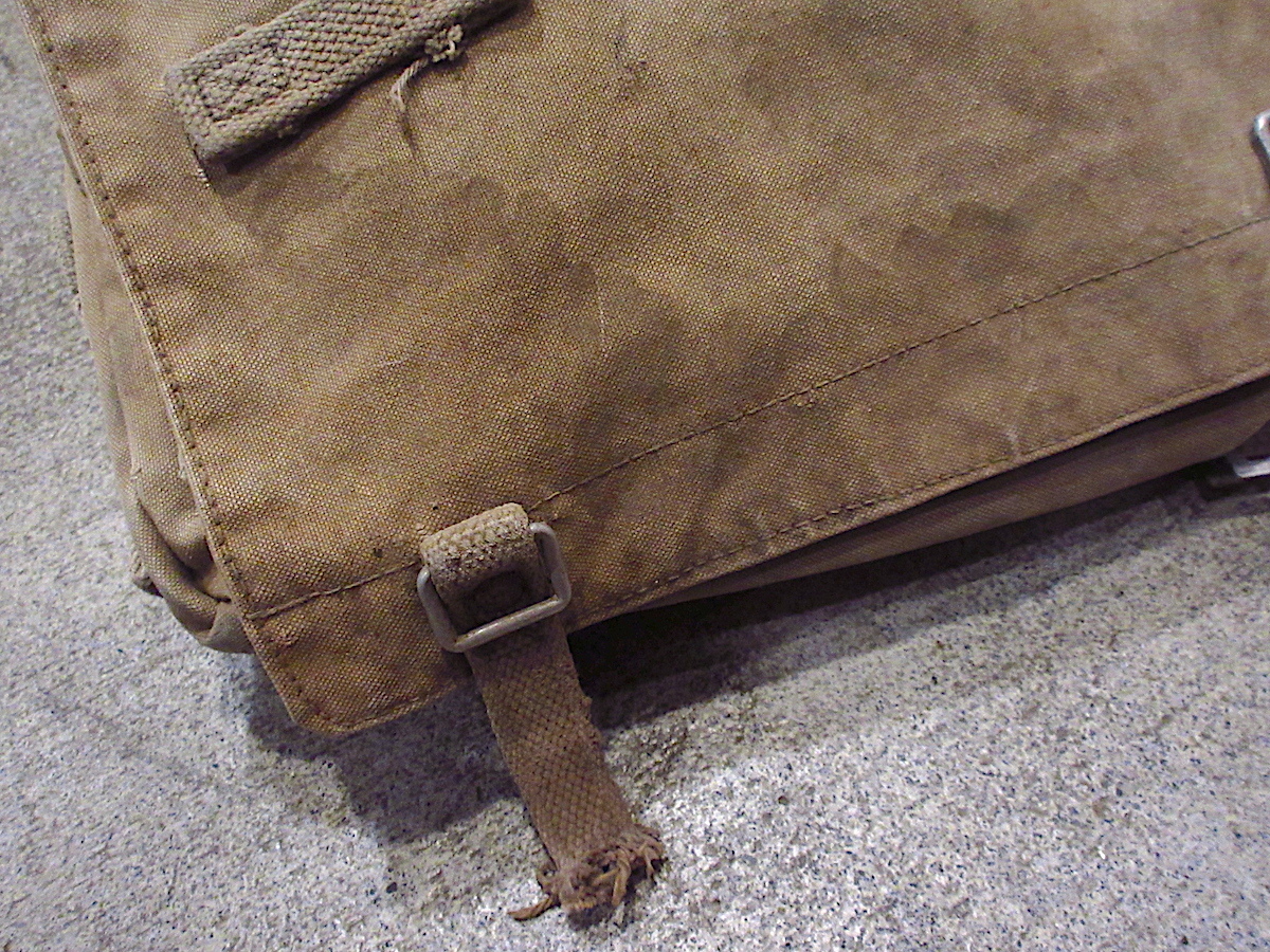  Vintage * милитари WEST GERMANY парусина сумка *240411c8-bag-ot Германия армия портфель ручная сумочка 