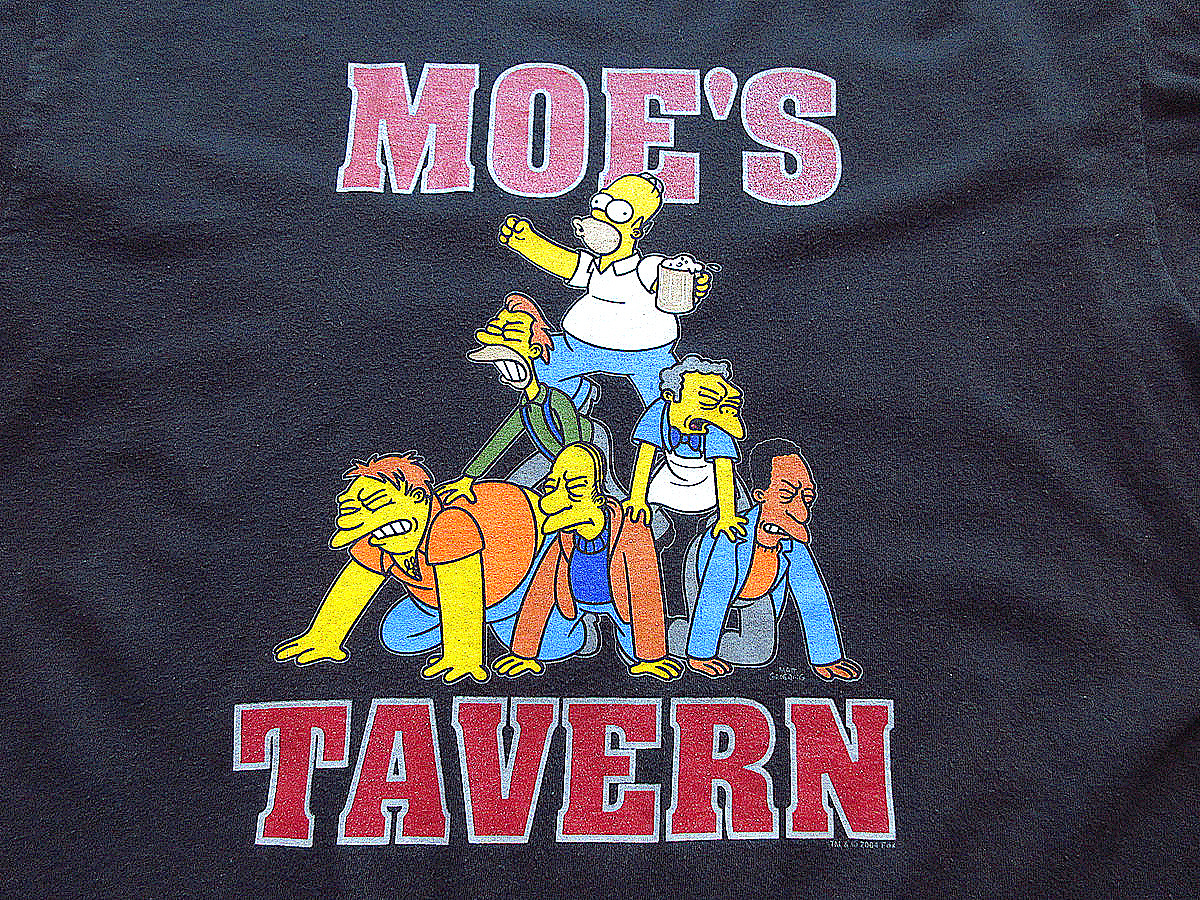 2000’s●MOE'S TAVERNシンプソンズプリント長袖Tシャツsize XL●240428k3-m-lstsh 2000sメンズ古着トップス_画像4