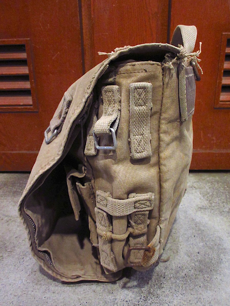 ビンテージ●ミリタリーWEST GERMANYキャンバスバッグ●240411c8-bag-ot ドイツ軍かばんハンドバッグ_画像3