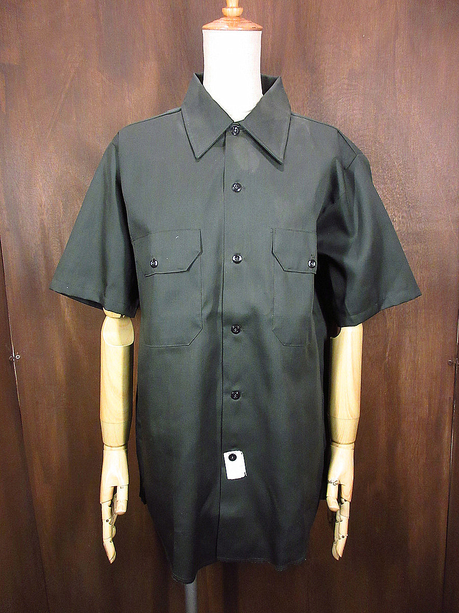 ビンテージ70's●DEADSTOCK DEE CEE半袖ワークシャツsize 15-M-15 1/2●240415j3-m-sssh-wk古着1970sデッドストック_画像1