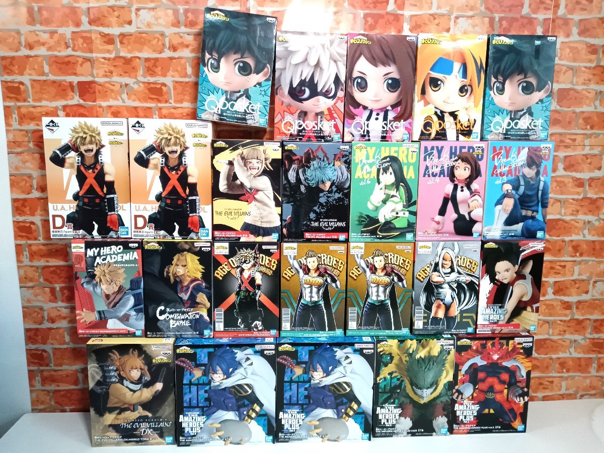 僕のヒーローアカデミア プライズ/Qposket フィギュア24個まとめ 緑谷出久 爆豪勝巳 麗日お茶子 トガヒミコ 天喰環 轟焦凍 蛙吹梅雨 未開封