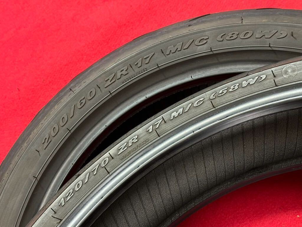 PIRELLI ピレリ ディアブロ ロッソ コルサ 2 diablo ROSSO CORSA II 200/60ZR17 120/70ZR17 前後セット SU0404の画像3