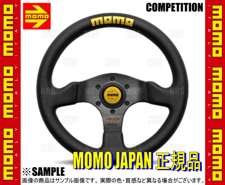 MOMO モモ COMPETITION コンペティション 320mm ブラックエアーレザー ブラックスポーク (C-70_画像3