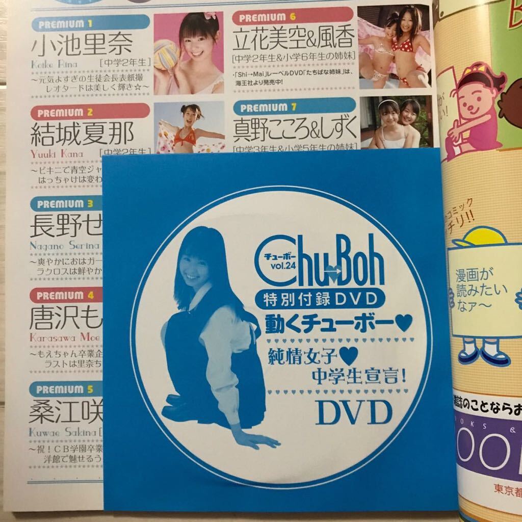 【希少】Chu→boh チューボー 2008年 vol.24 JC JK DVD未開封 小池里奈 青木ゆり亜 結城夏那 長野せりな 立花美空 立花風香 杏子なつみの画像3